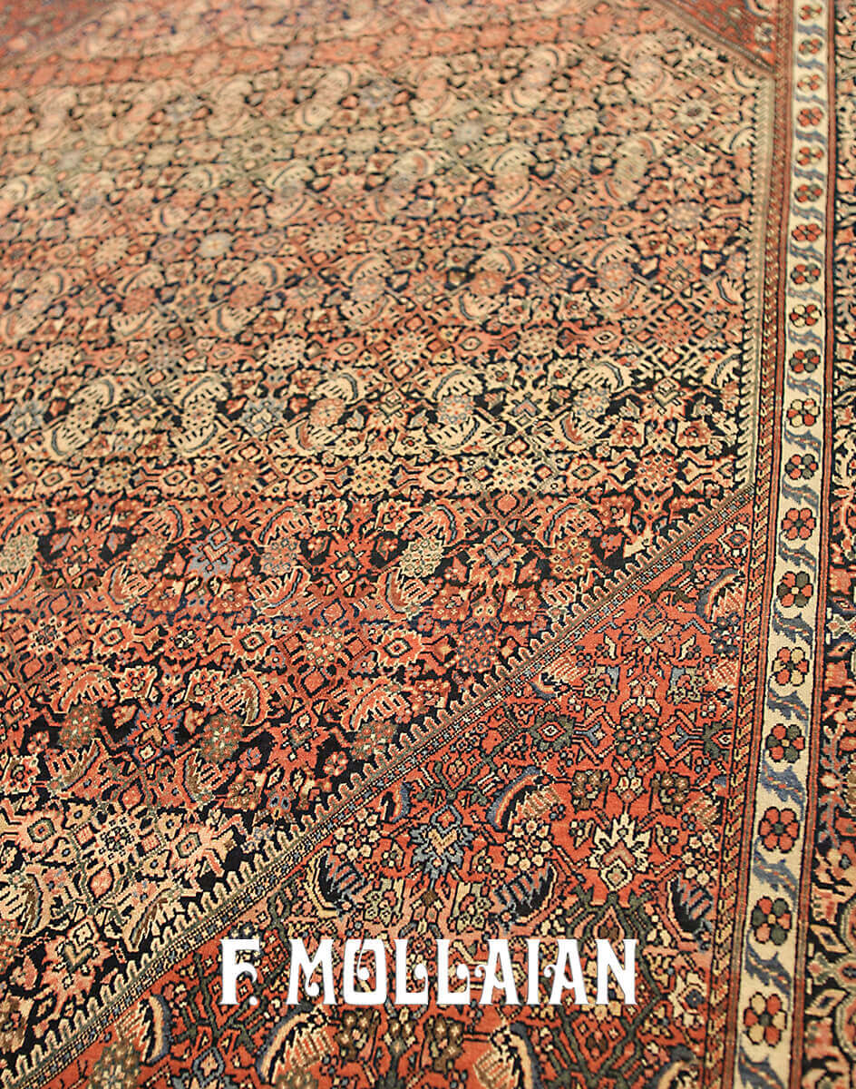 Antique Persian Saruk Farahan Rug (197x130 cm)