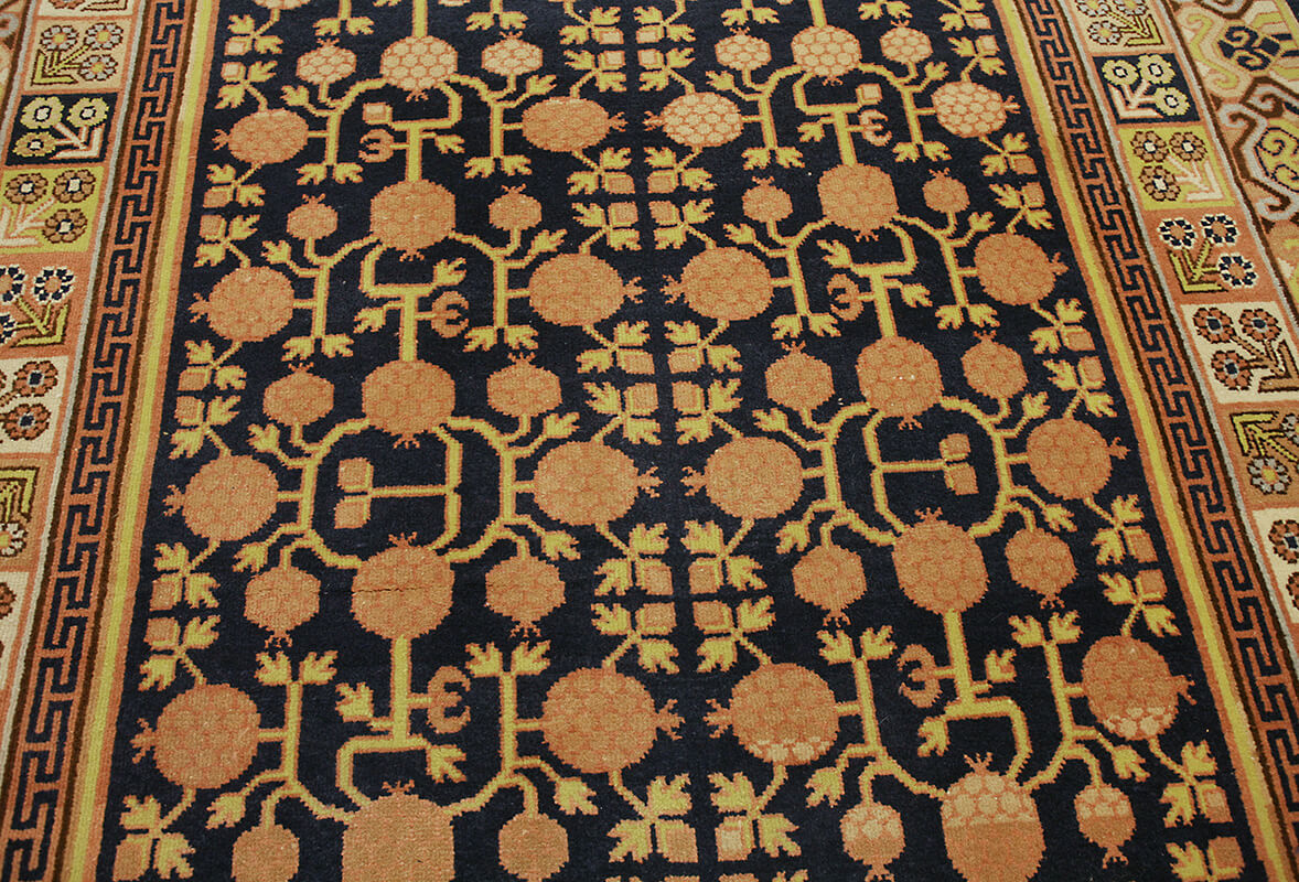 A Kalleh Khotan Antique Carpet (655x190 cm)
