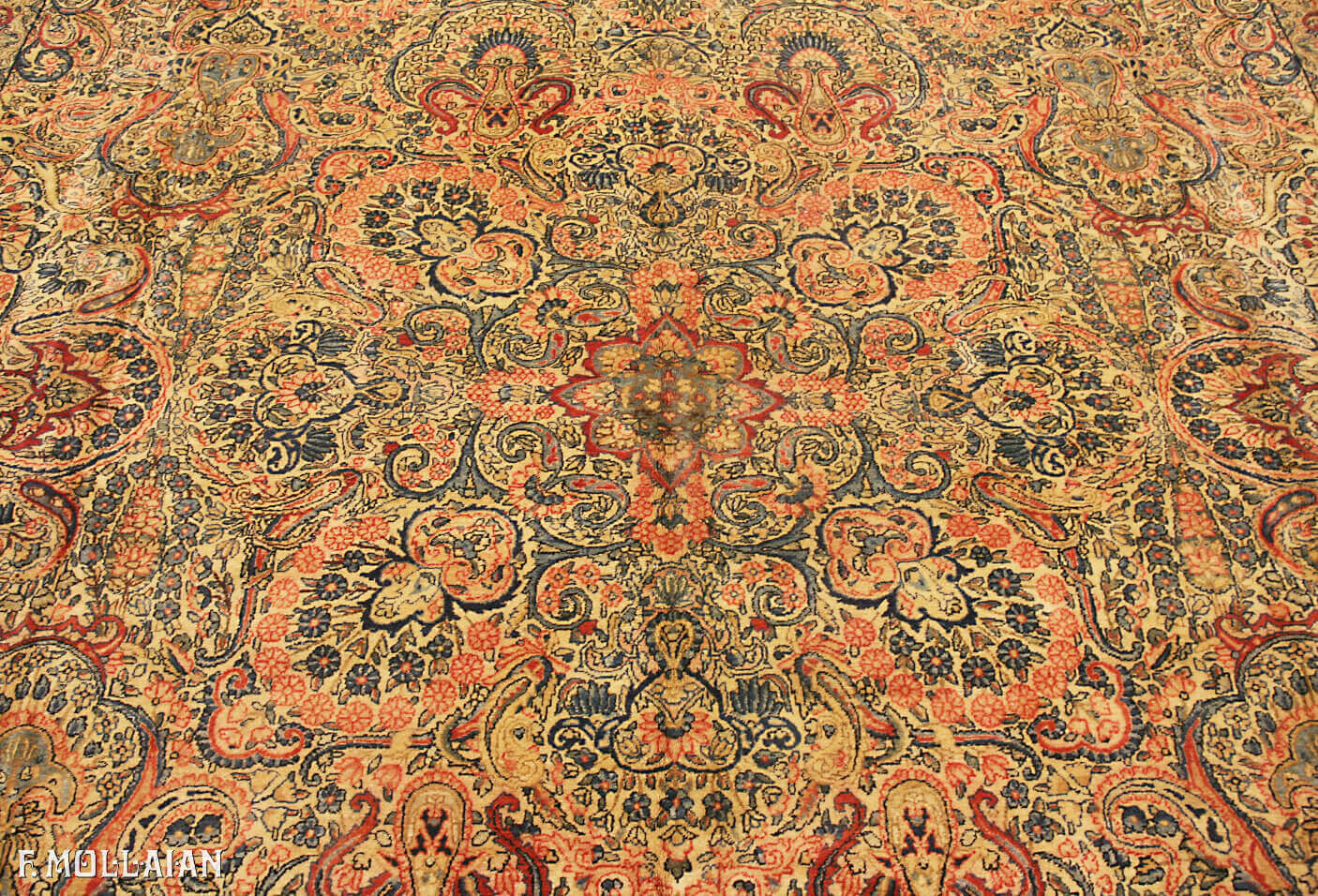 Antique Persian Kerman Carpet (594x300 cm)