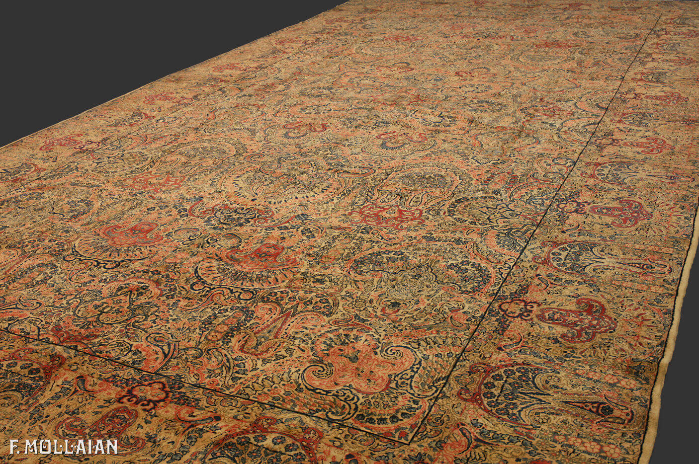 Antique Persian Kerman Carpet (594x300 cm)
