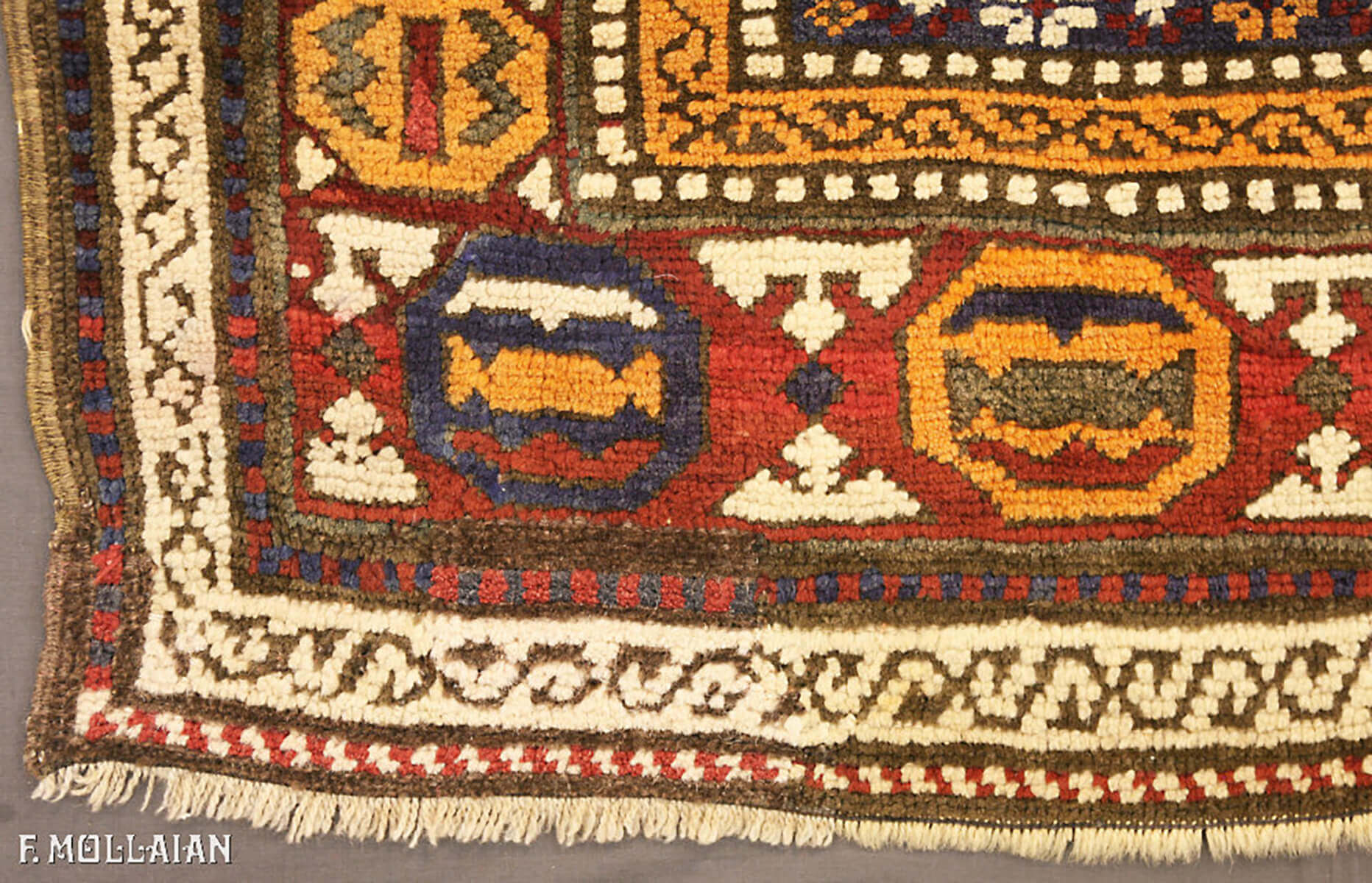 Antique Caucasian Kazak Rug (257x163 cm)