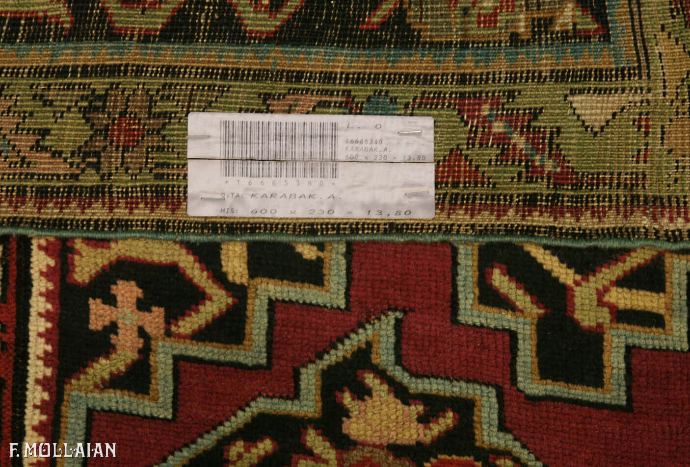 Antique Caucasian Karabakh (Qarabag) Gallery Carpet (600x230 cm)
