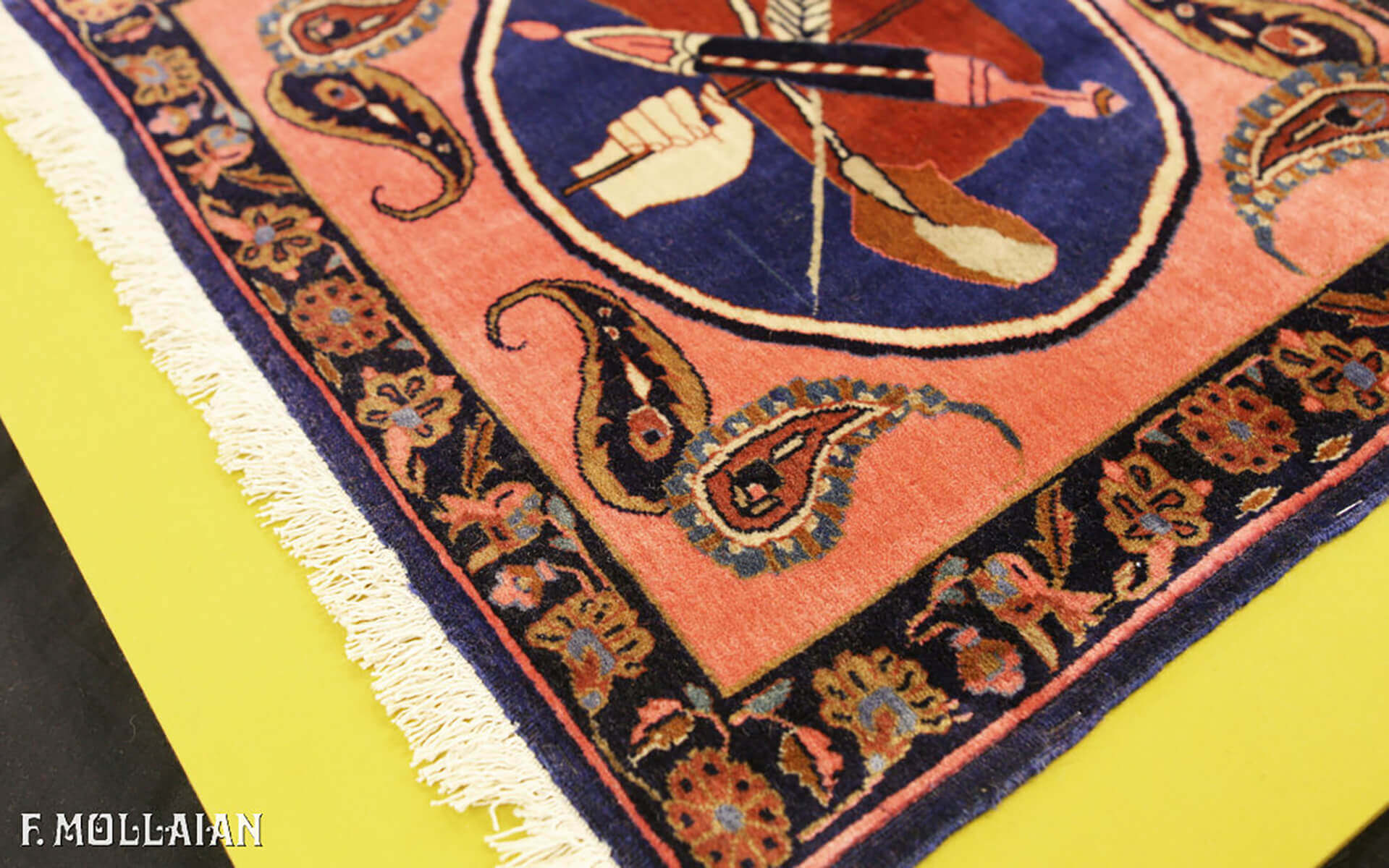 Antique Persian Kashan Manchester Rug (52x48 cm)