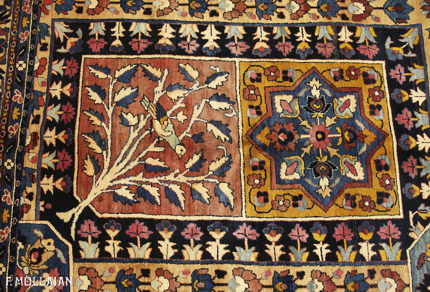 Antique Persian Yazd Carpet (573x410 cm)
