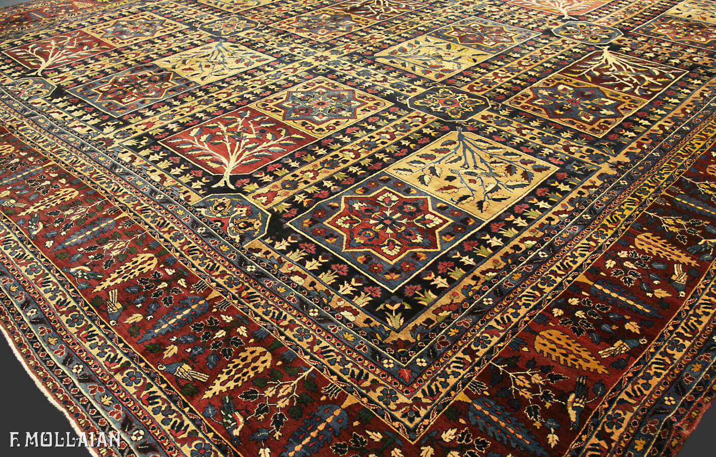 Antique Persian Yazd Carpet (573x410 cm)