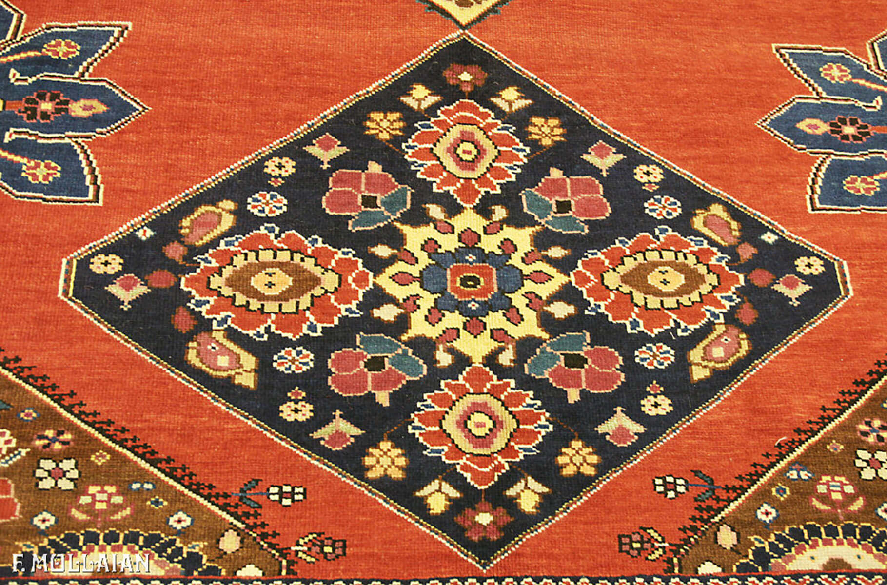 Antique Caucasian Karabakh (Qarabag) Part Silk Gallery Carpet (398x182 cm)