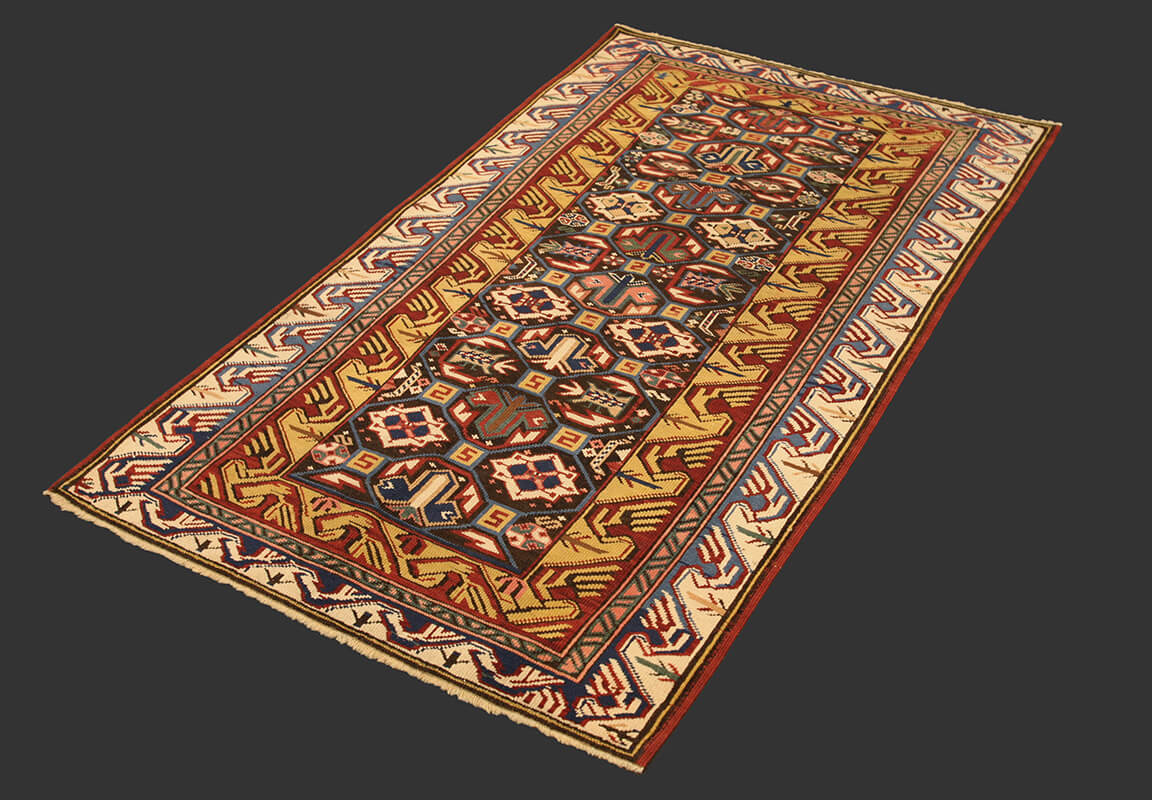 Antique Azerbaijani Seychour (Zeikhur) Rug (158x96 cm)