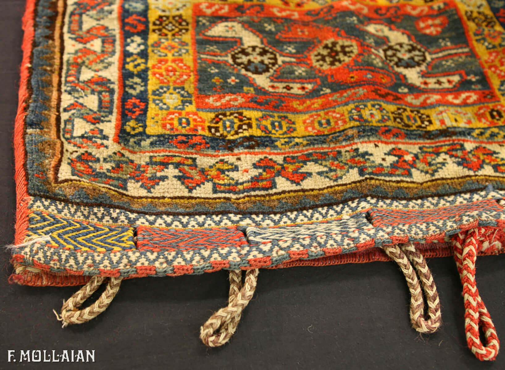 Square Antique Persian Kashkuli Rug (55x52 cm)