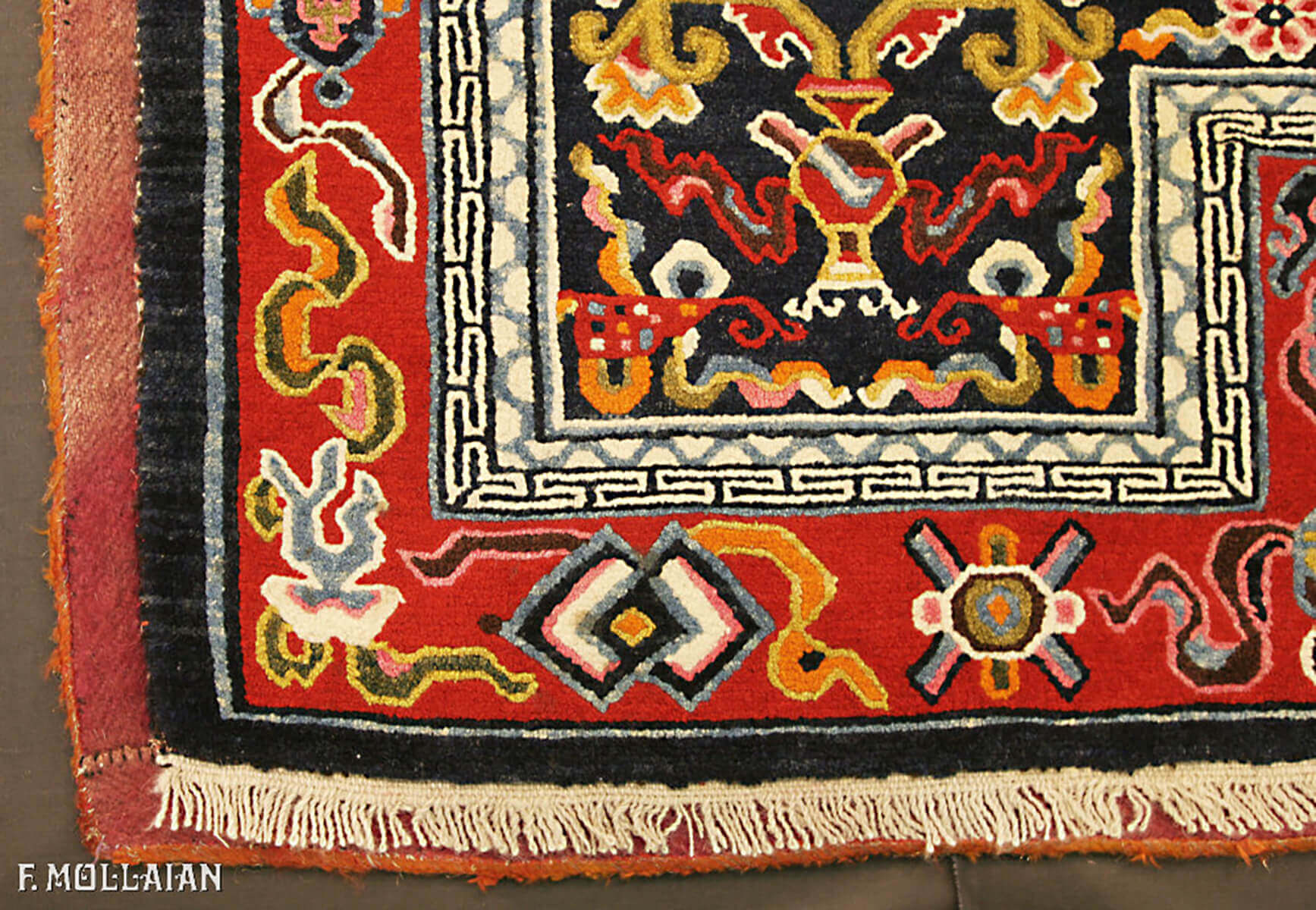 Antique Tibetan Rug (123x63 cm)