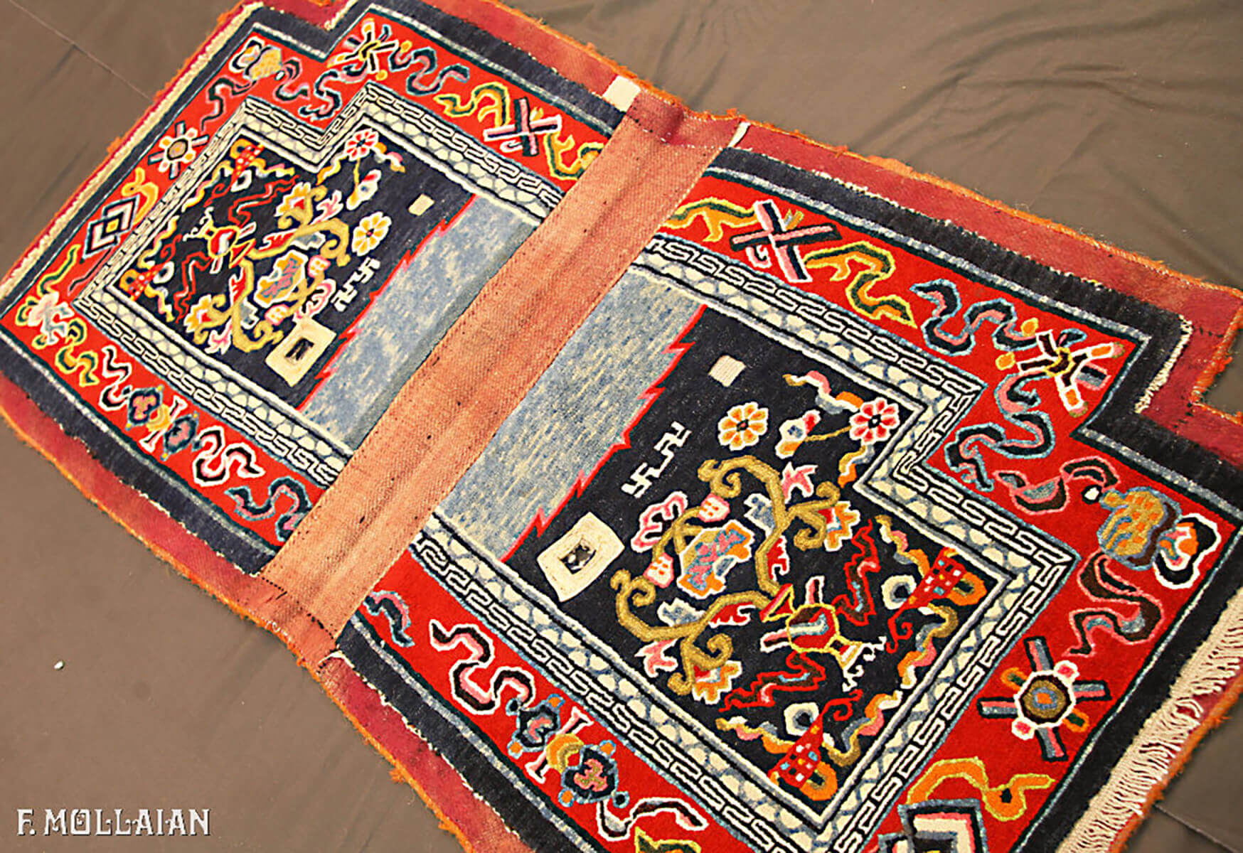 Antique Tibetan Rug (123x63 cm)