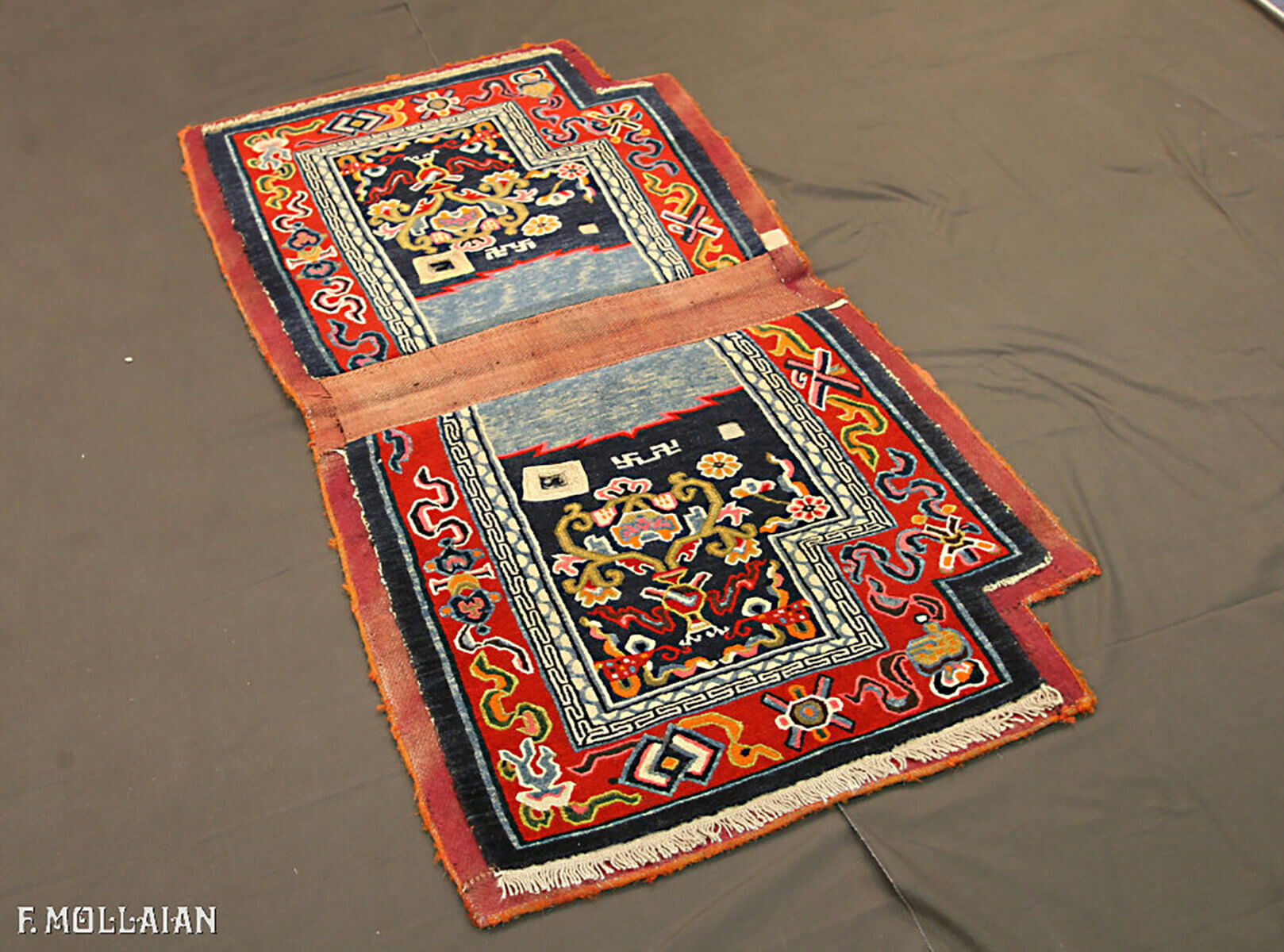 Antique Tibetan Rug (123x63 cm)