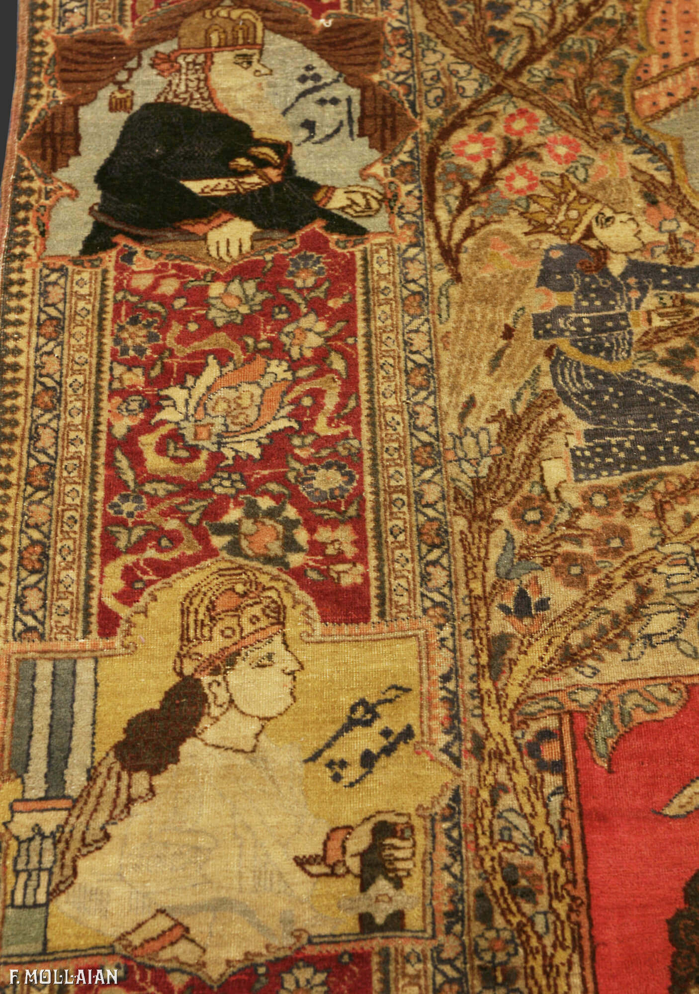 Tappeto Figurativo Persiano Antico Tabriz n°:20982783