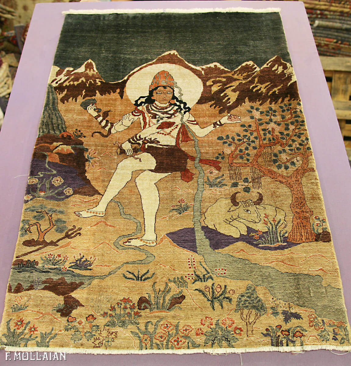Teppich Indisch Antiker Seide Deccani Indian n°:22341858