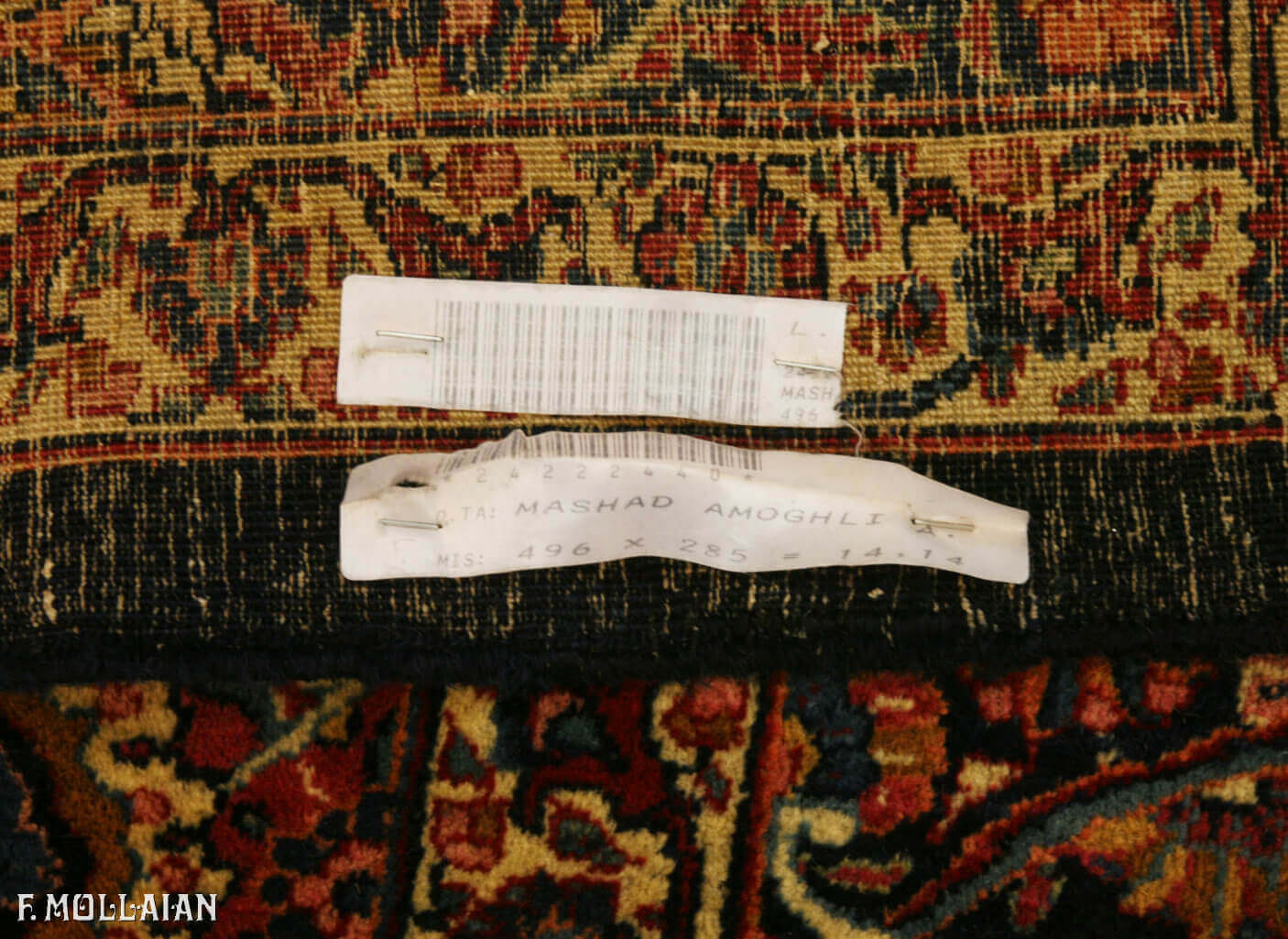 Antique Persian Mashad Amoghli Carpet n°:24222440