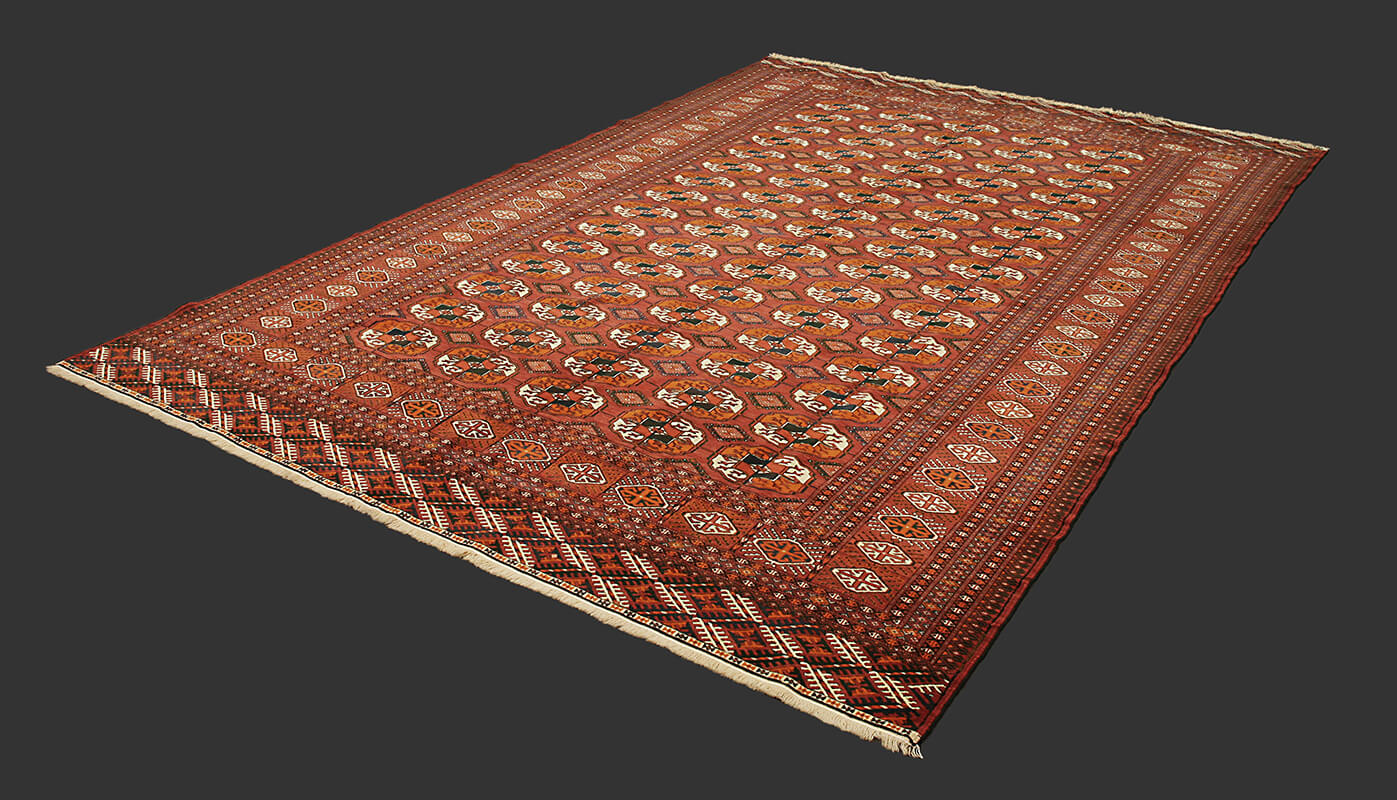 Tapis Turkmène Semi-Antique Boukhara (Russian) n°:25680082