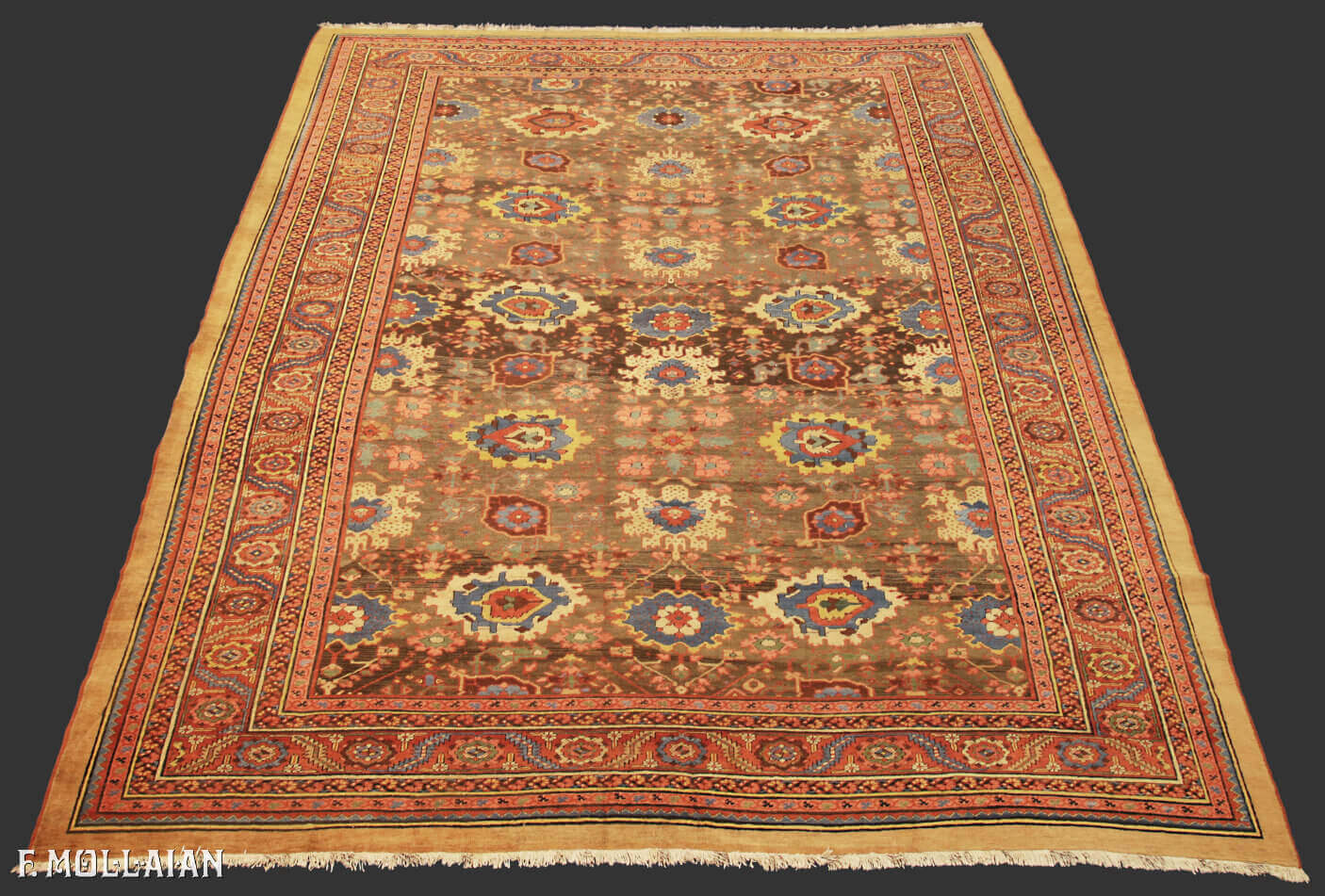A Large Antique Persian Bakshaish Carpet n°:29041726
