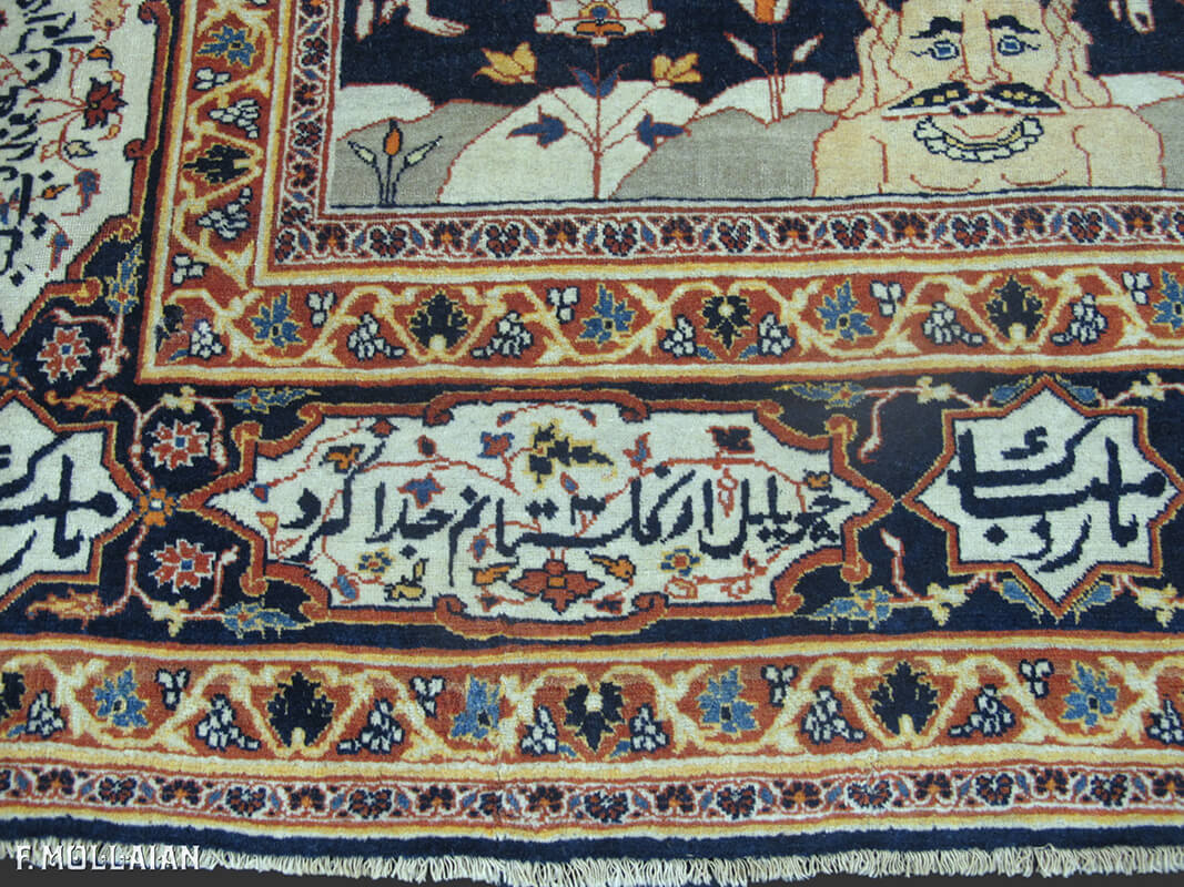 سجادة ايراني أنتيك تبريز حاجي جليلي کد:۲۹۴۵۵۹۱۸