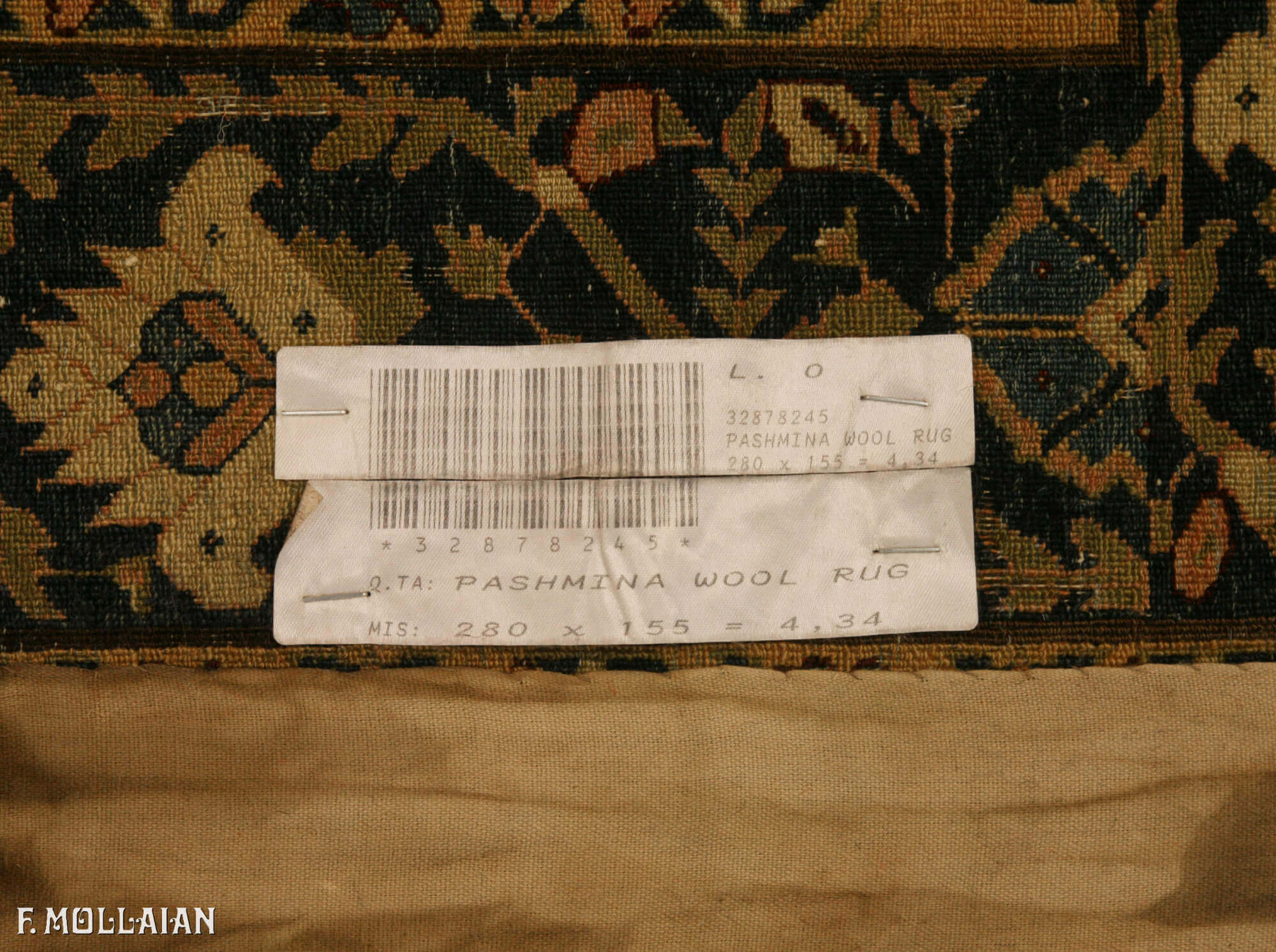 Tappeto Indiano Antico Lana “Pashmina” n°:32878245