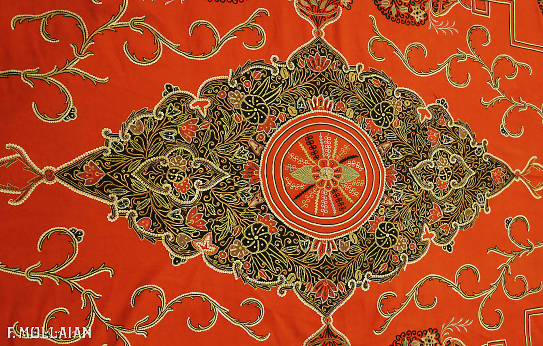 Textile Persan Antique Rashti-Duzi n°:35012796