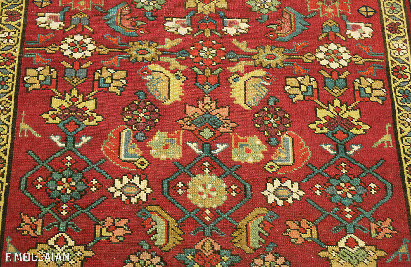Hand-Knotted Antique Caucasian Karabakh (Qarabag) Long Runner Carpet n°:36743003