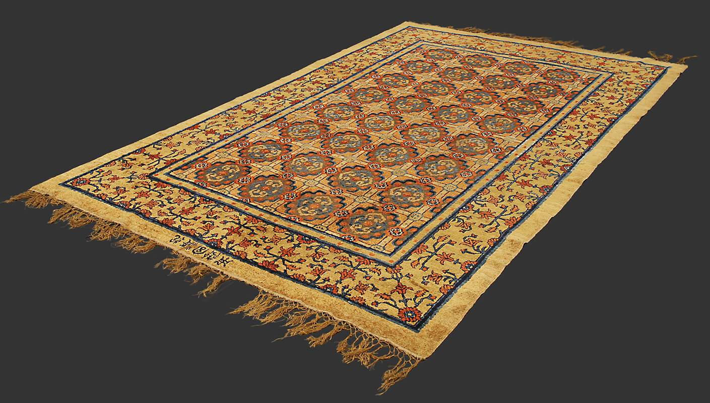 Antique Chinese Imperial Palace Carpet (Silk & Metal) n°:41901411