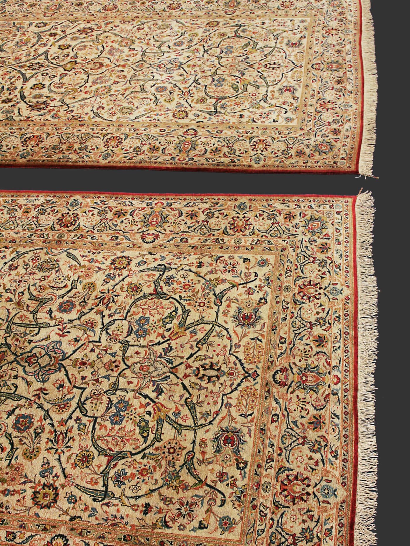 Pair of Antique Persian Kashan Silk “Forutan” Rug n°:51755568