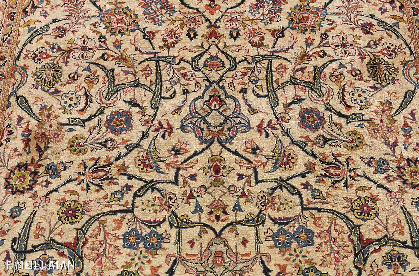 Pair of Antique Persian Kashan Silk “Forutan” Rug n°:51755568