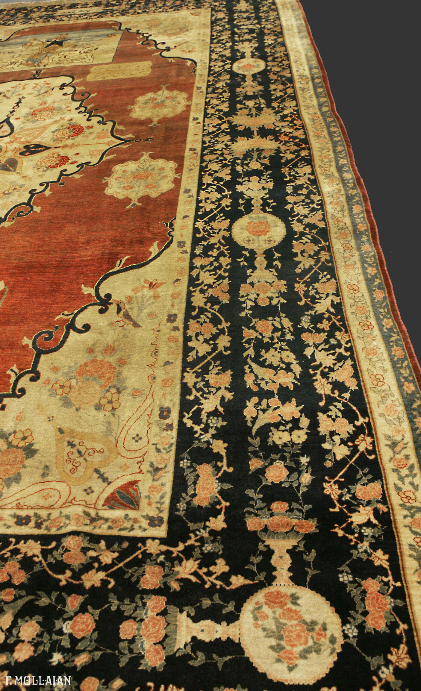 Alfombra Persa Antigua Kerman n°:46492135