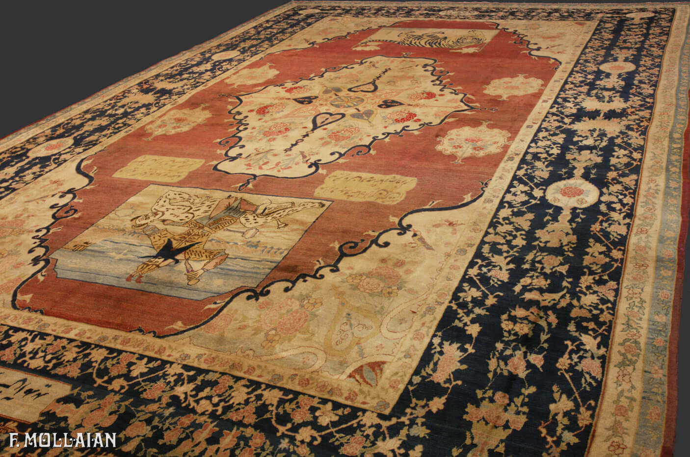 Alfombra Persa Antigua Kerman n°:46492135