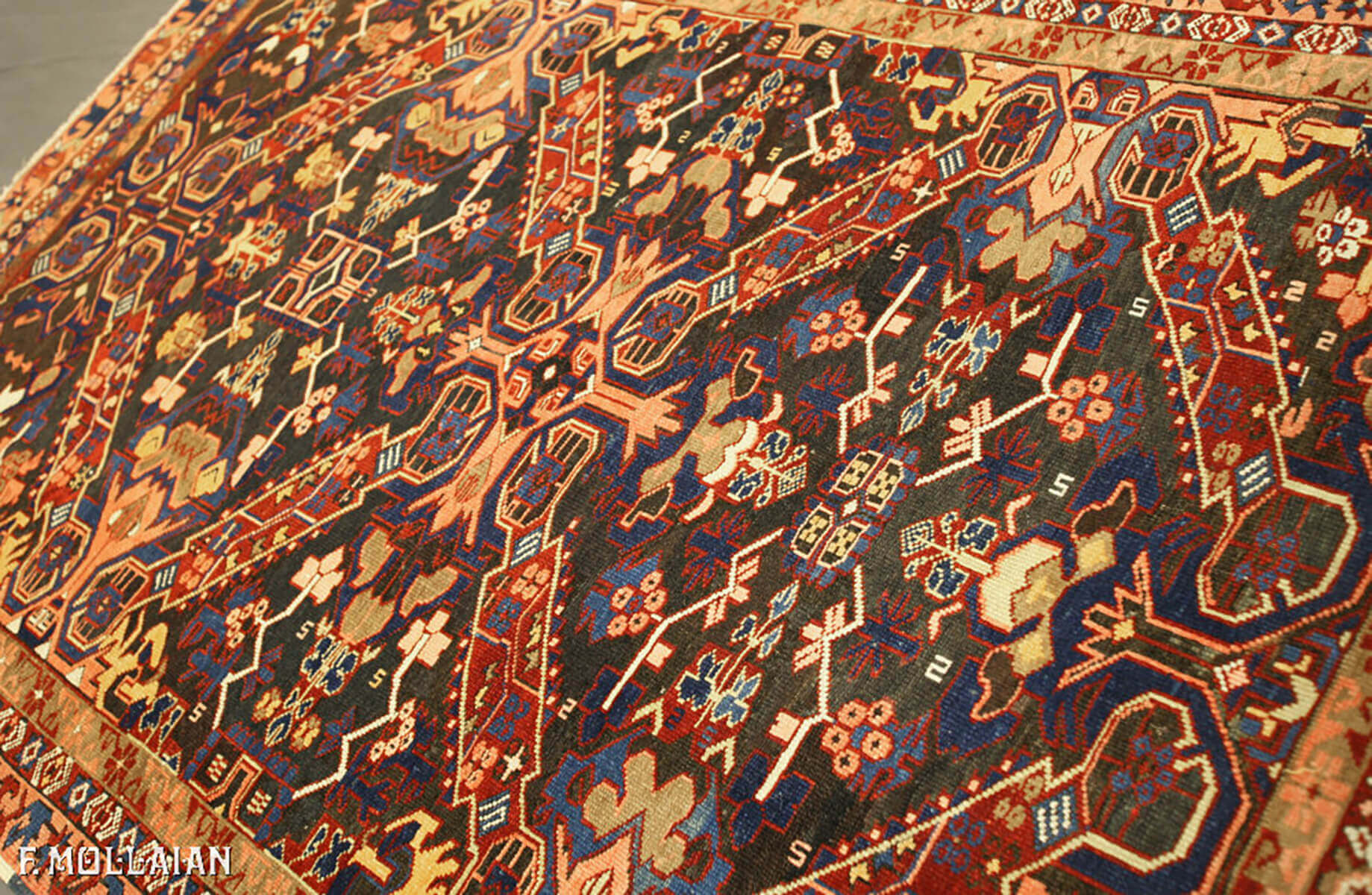 Tapis Seychour (Zeikhur) du Caucase à Motifs Stylisés n°:46589236