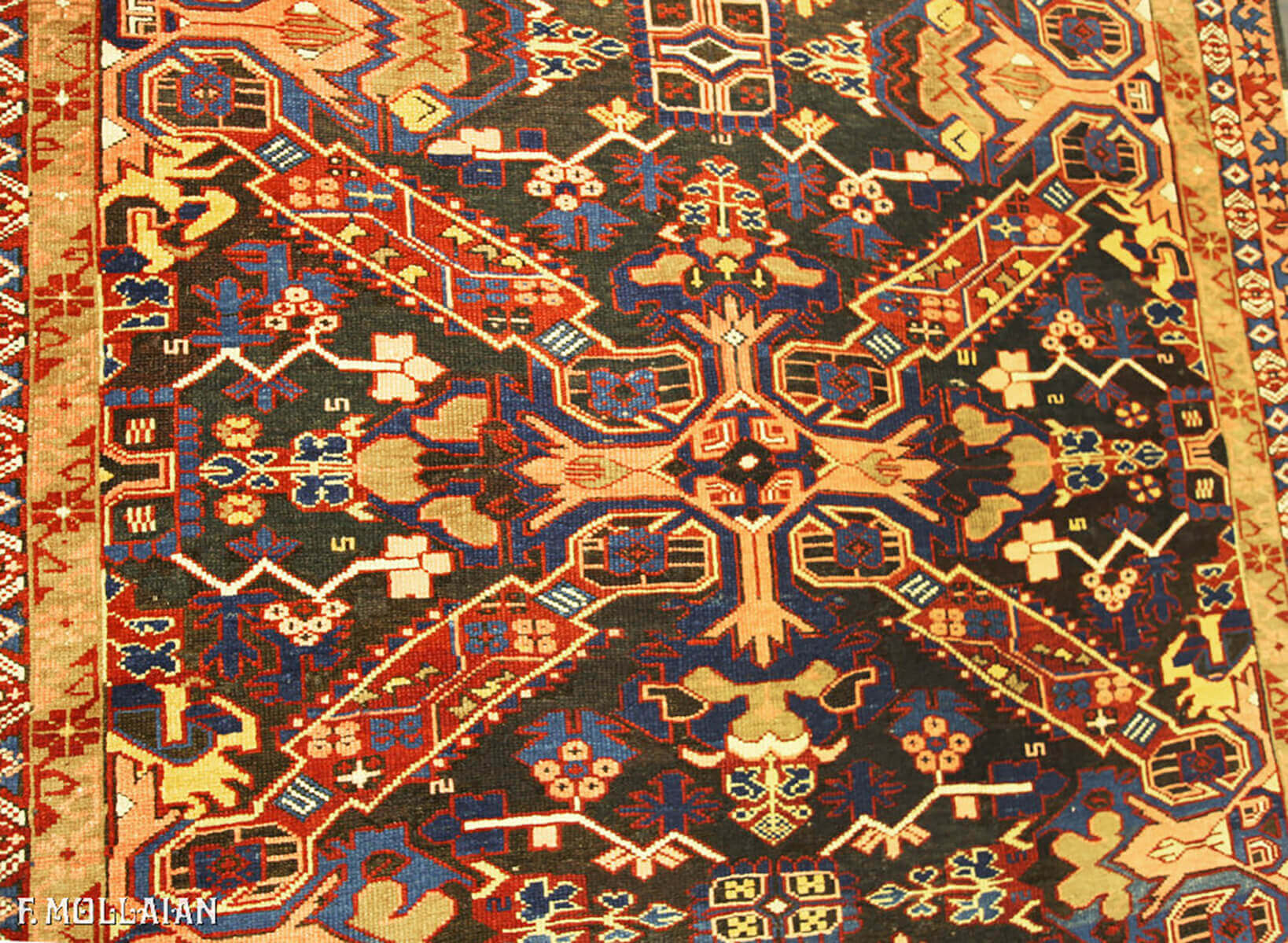 Tapis Seychour (Zeikhur) du Caucase à Motifs Stylisés n°:46589236