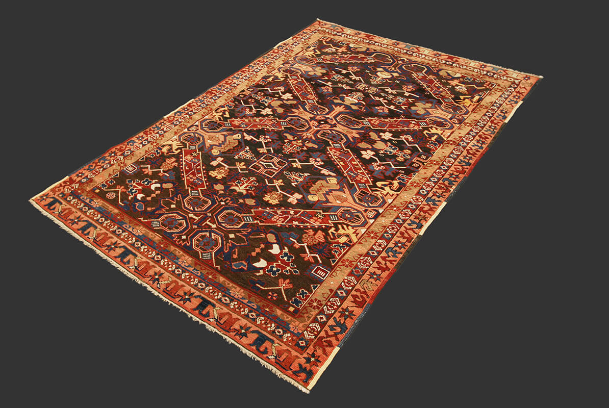 Tapis Seychour (Zeikhur) du Caucase à Motifs Stylisés n°:46589236