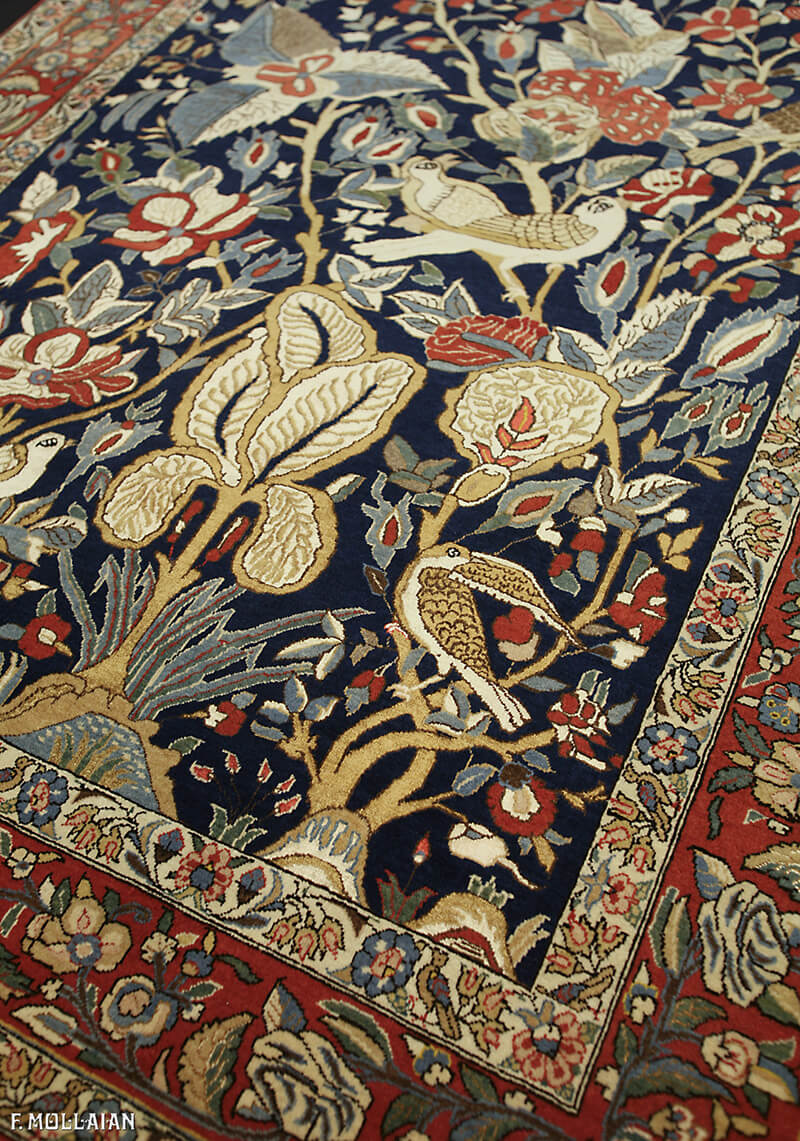 Qum Rug Shakeri Floral Part Silk n°:48698472