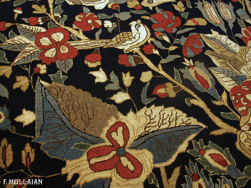 Qum Rug Shakeri Floral Part Silk n°:48698472
