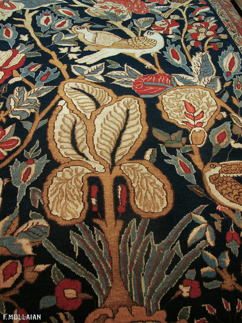 Qum Rug Shakeri Floral Part Silk n°:48698472