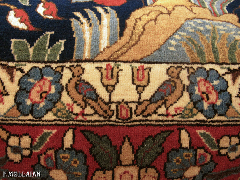 Qum Rug Shakeri Floral Part Silk n°:48698472