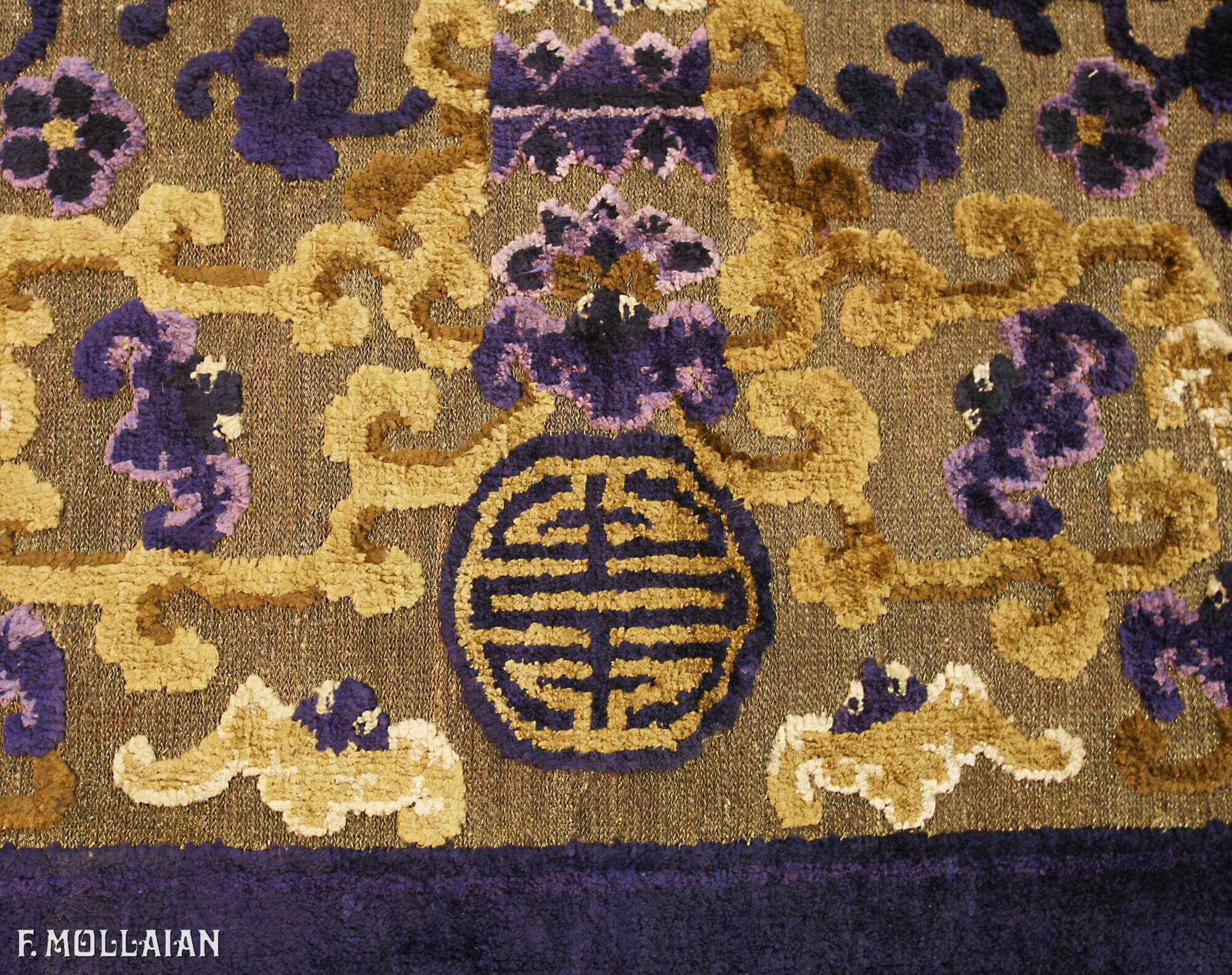 Tapis Chinois Antique Peking Soie n°:49167166