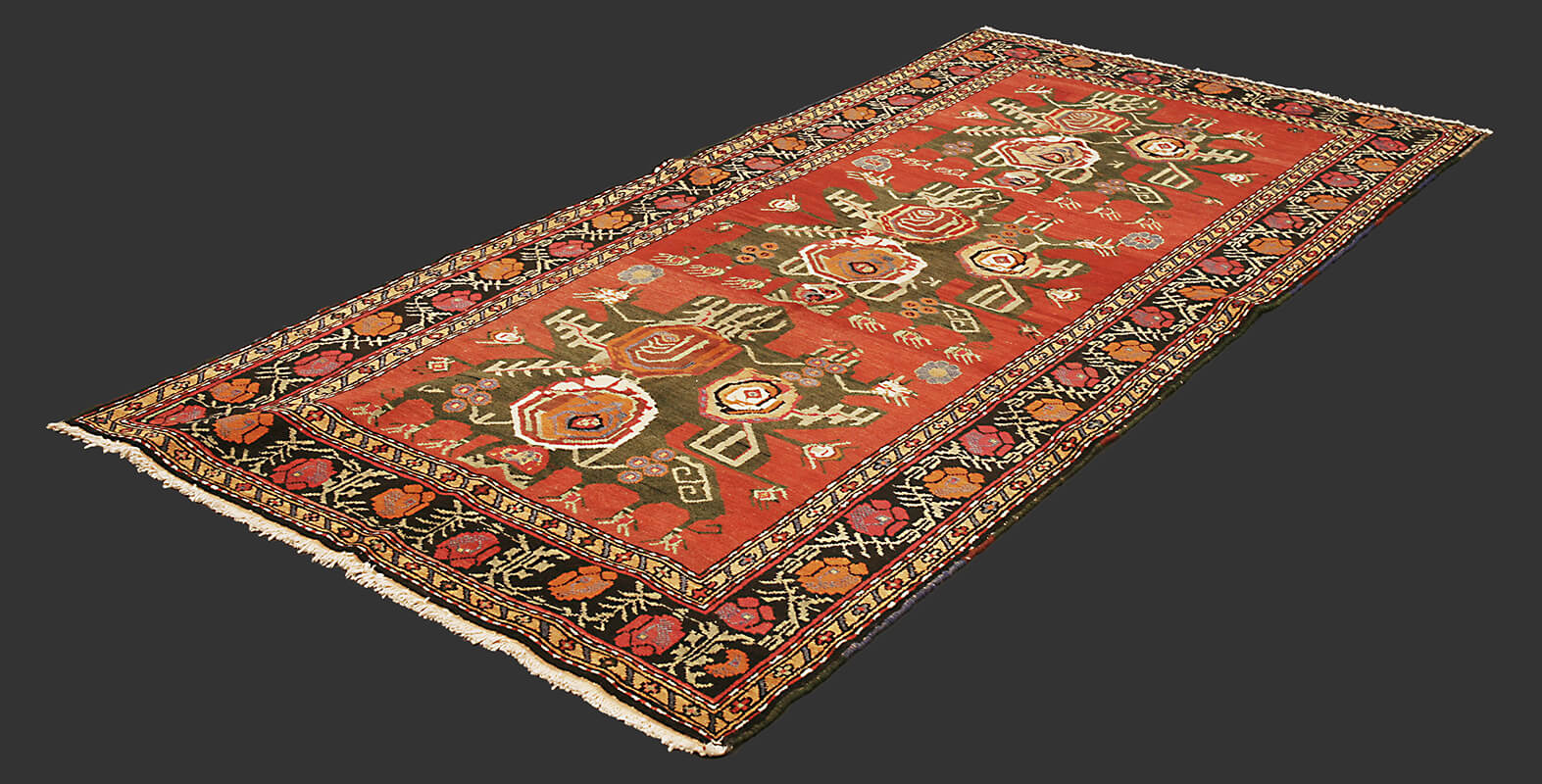 Tapis Caucasien Semi-Antique Karabakh (Qarabağ) n°:49796921