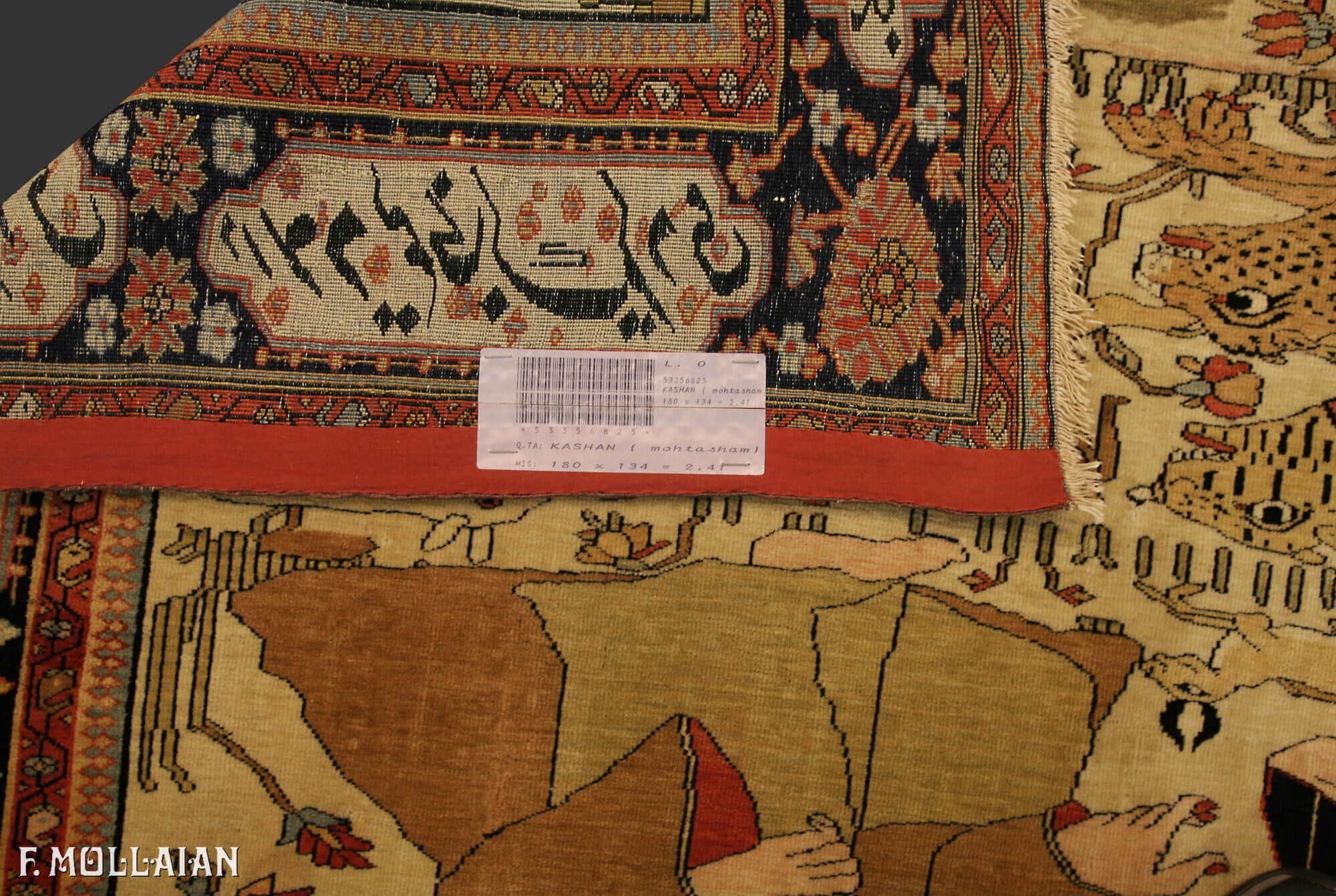 Alfombra Persa Antigua Kashan Mohtasham n°:53356825