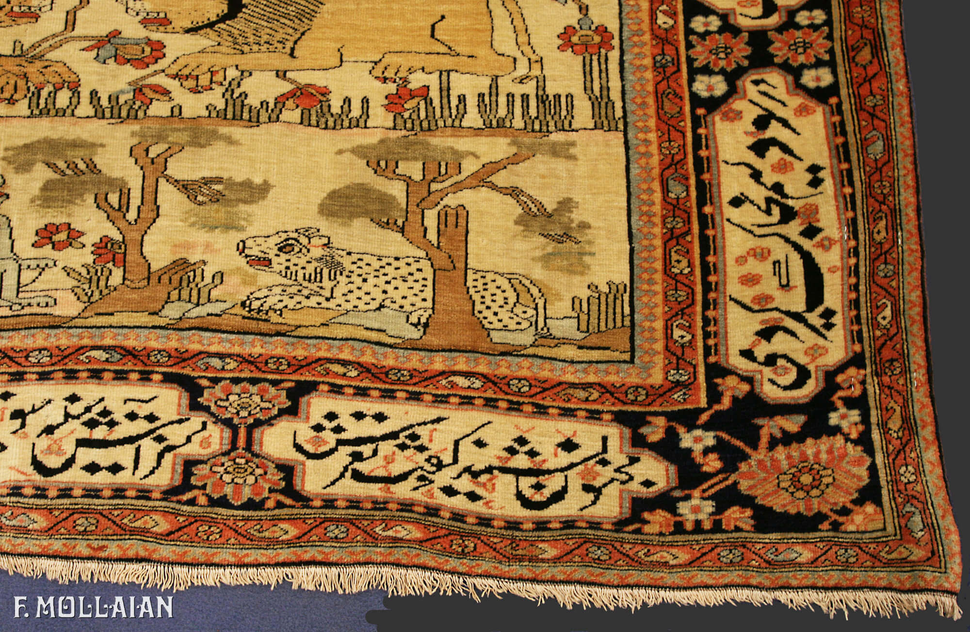 Alfombra Persa Antigua Kashan Mohtasham n°:53356825