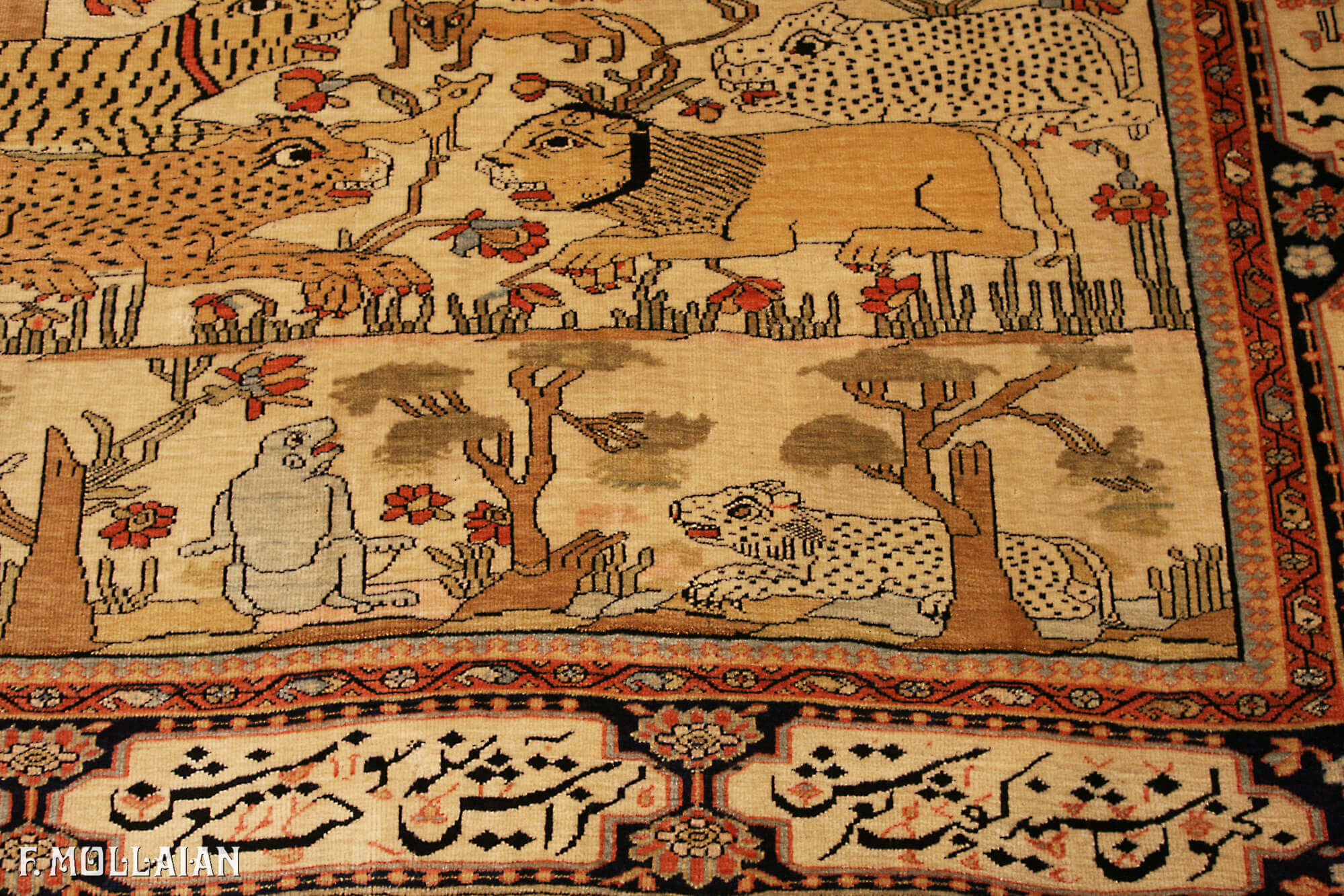 Alfombra Persa Antigua Kashan Mohtasham n°:53356825