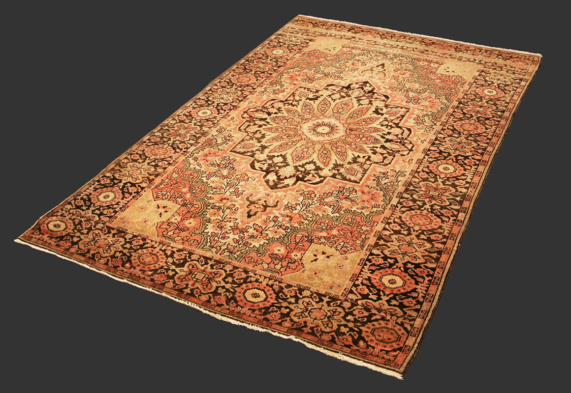 Medallion Persian Saruk Farahan Antique Rug n°:56732954