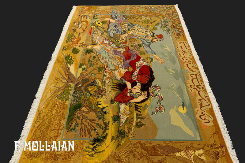 Tapis Persan Tabriz Semi-Antique n°:59193312