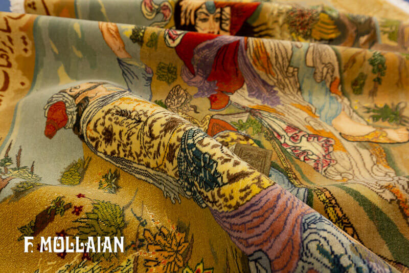 Tapis Persan Tabriz Semi-Antique n°:59193312