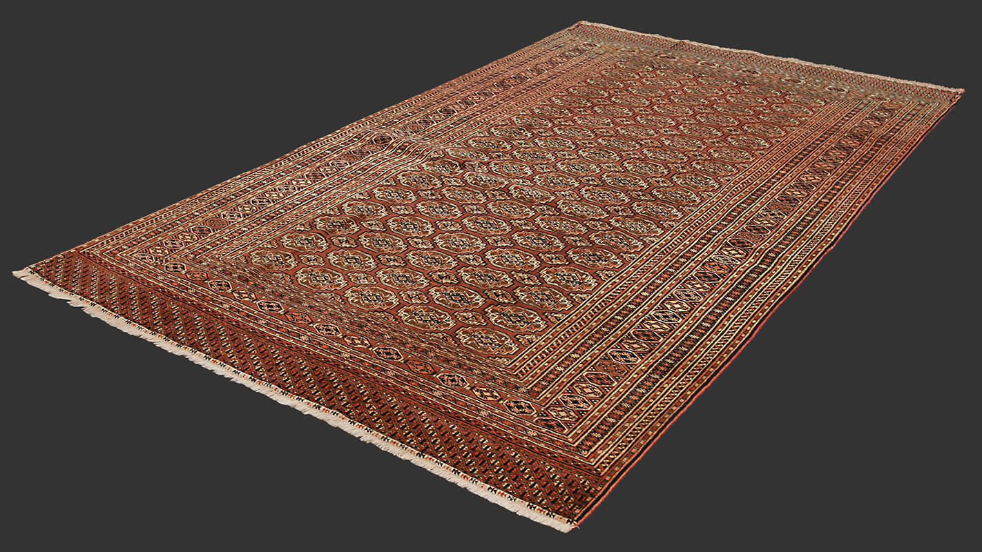 Tappeto Turkmeno Semi Antico Bukara Antico n°:60133818