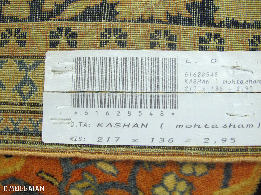 Antique Persian Kashan Mohtasham Rug n°:61628548