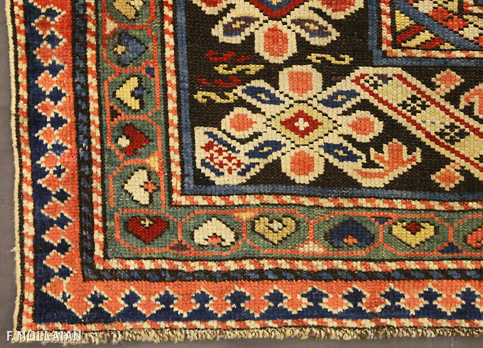 Antique Caucasian Shirvan Chichi Runner Rug n°:65227354