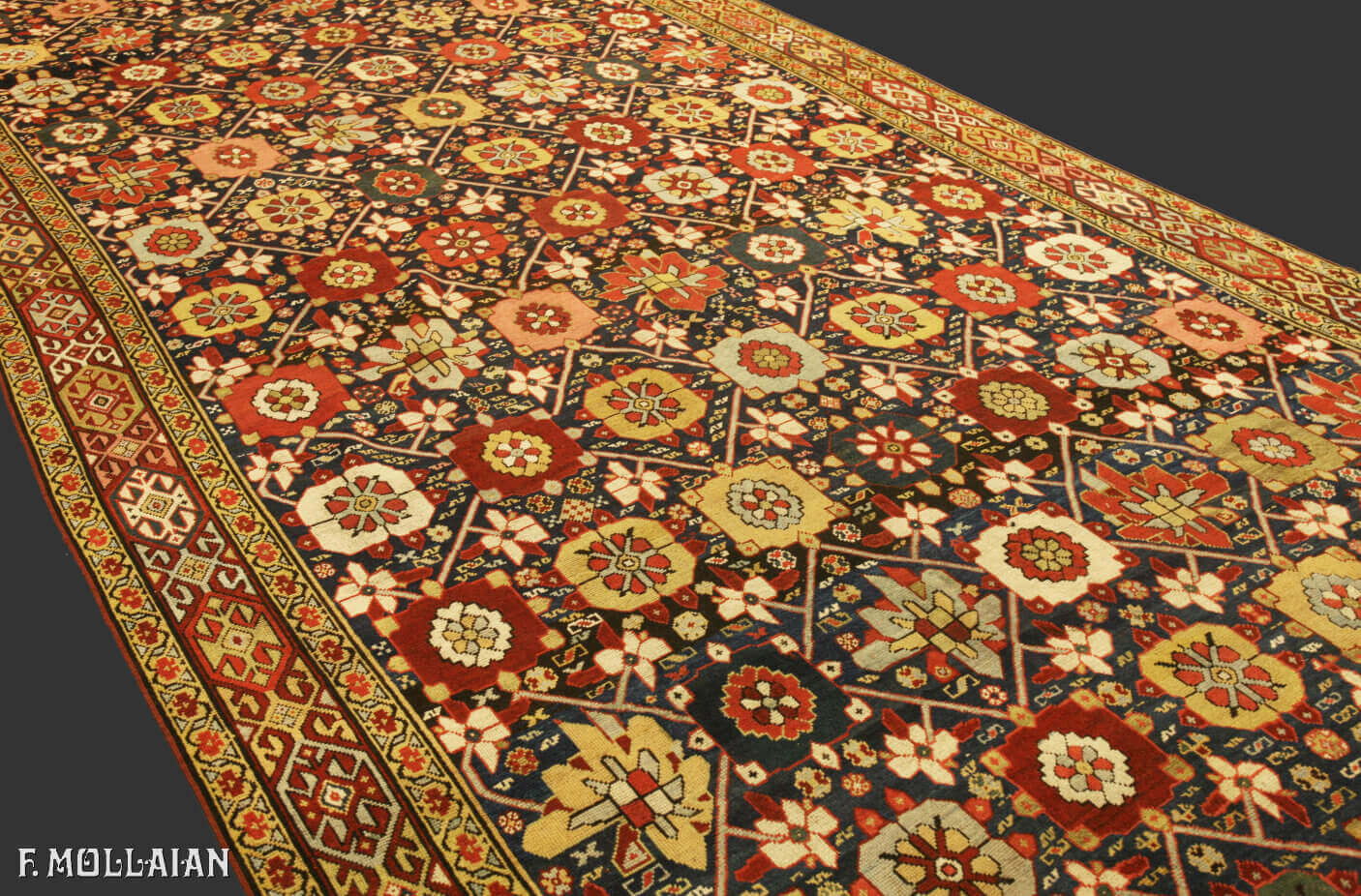 Antique Caucasian All-over “Karabakh (qarabag)” hand-knotted Kalleh Size Carpet n°:75780500
