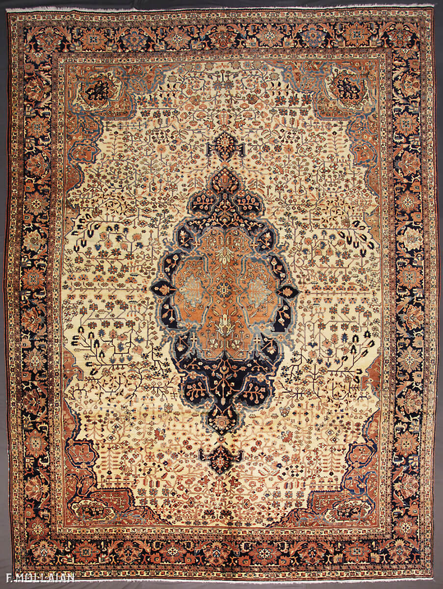 Tapis Persan Antique Saruk Farahan n°:76575448
