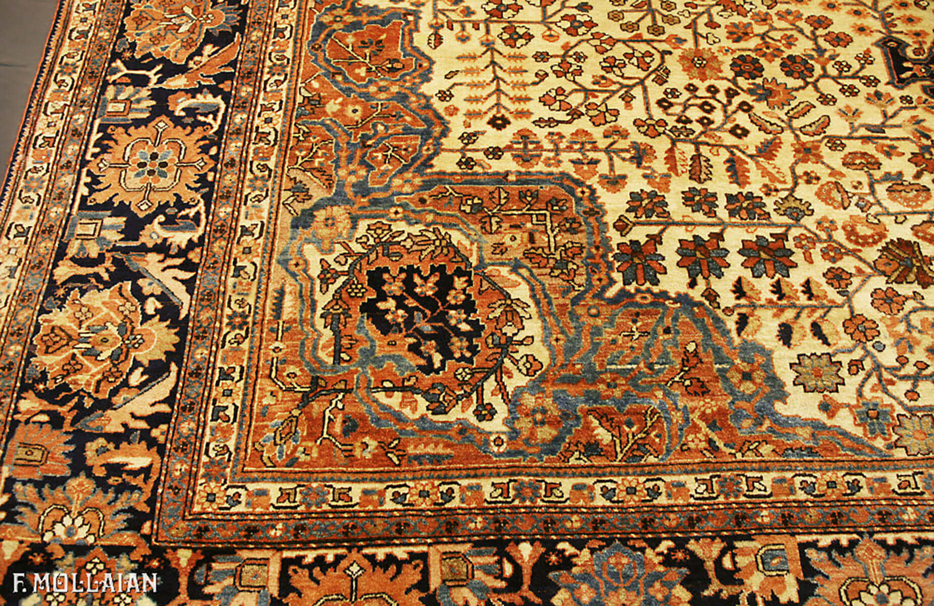Tapis Persan Antique Saruk Farahan n°:76575448